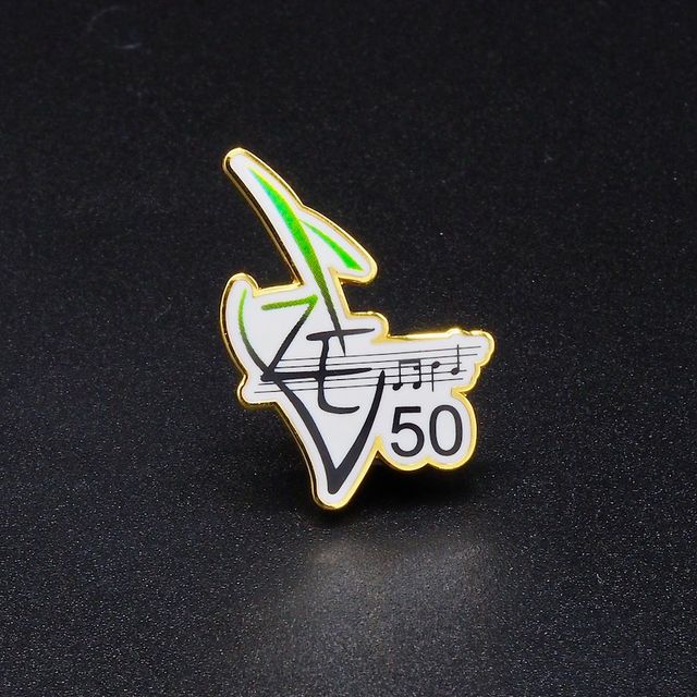 ZEV, Outline Pins met notenbalk 50 Jaar Jubileum Pins