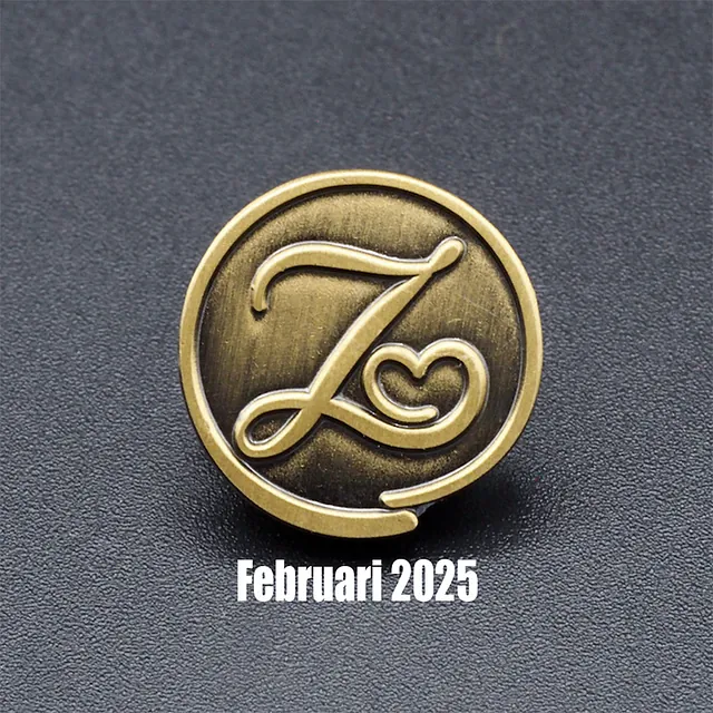 't zusje restaurant Pins, Logo speldje in antiek goud verguldsel