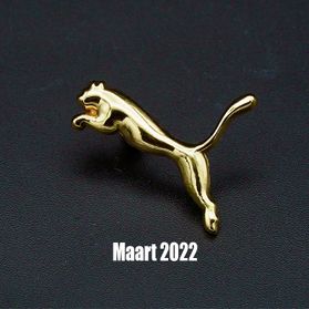 Puma Logo - Koper 3-D Reliëf Speld in goud verguldsel - Pins Passion