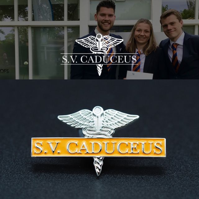 SV Caduseus - IJzer Koud Gestempelde 2-D Reliëf Pins in Outline