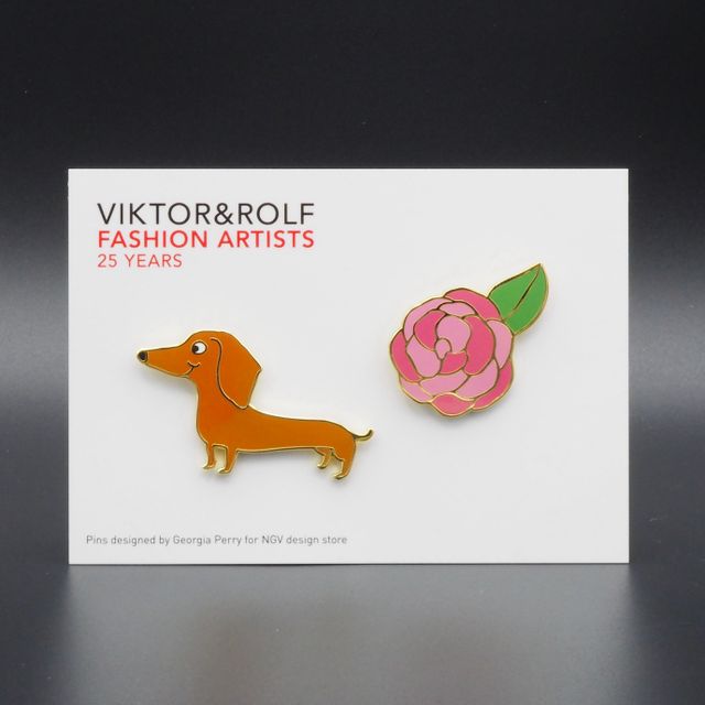 Viktor & Rolf Tekkel en Roos in Outline op gift card