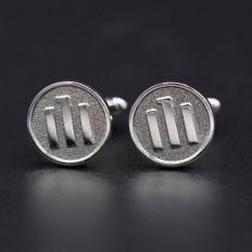 Manchetknopen zilver, rond