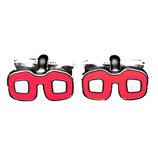 Pin's-Passion-Glasses-roze bril-Manchetknopen