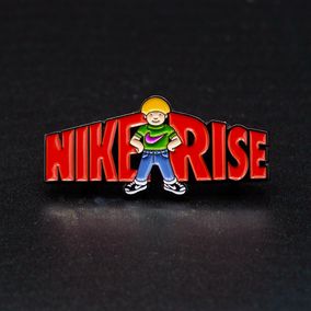 Nike Rise Pins, Speld Nike Swoosh Mannetje met Nike Sneakers en tekst