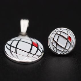 Pin's Passion-Wereldbol-Speld-Sterling-Zilver-S925