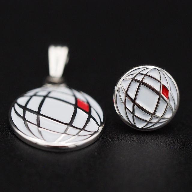 Pin's Passion-Wereldbol-Speld-Sterling-Zilver-S925
