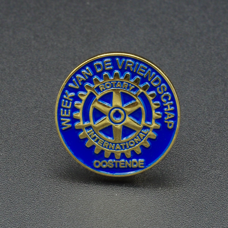 Rotary International Oostende, Blauw emaille, Ronde Pins