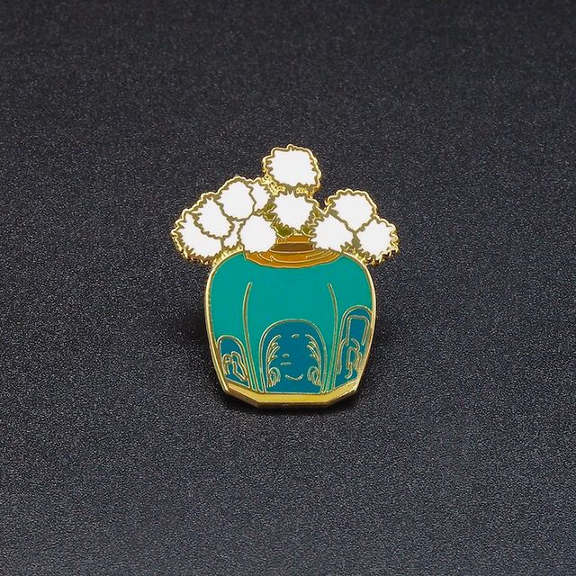 Jan Mankes Pins - Gemberpot met Chrysanten