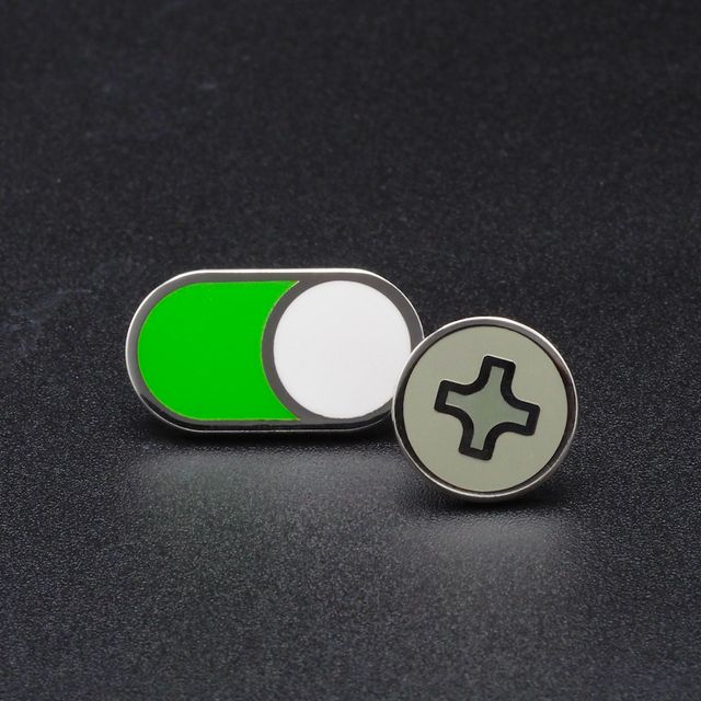 Toggle en Screw Pins, Groen en grijs Speldje, Pins set