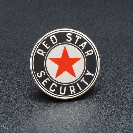 Red Star Security Ronde Pins met Ster