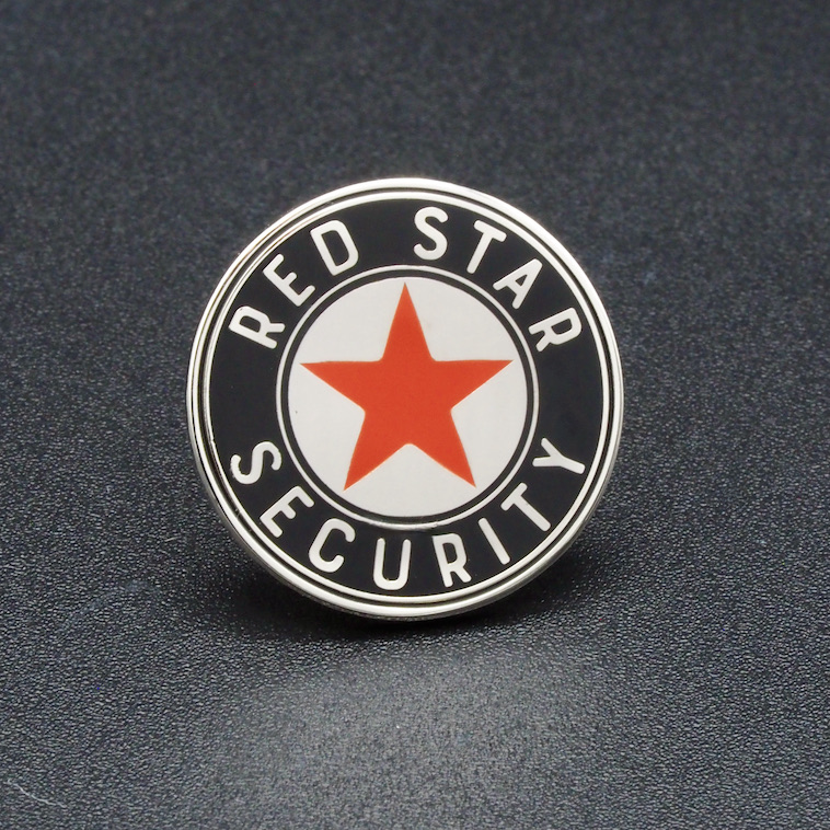 Red Star Security Ronde Pins met Ster
