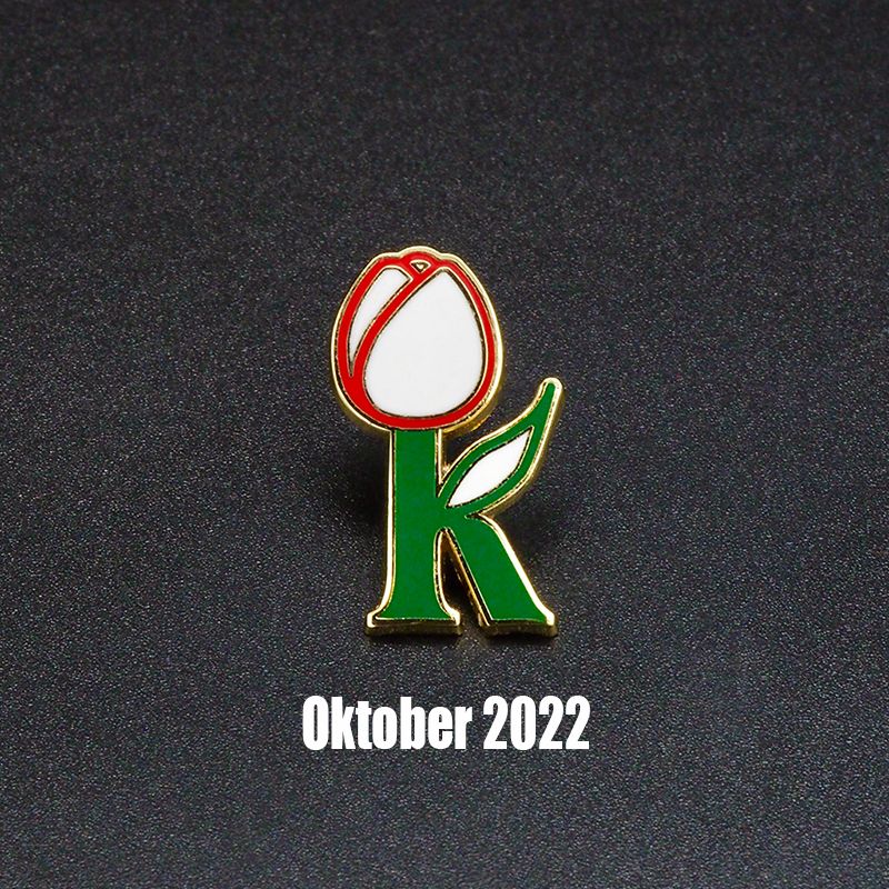 Pins Logo Keukenhof, K met tulp Speld