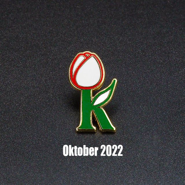 Pins Logo Keukenhof, K met tulp Speld