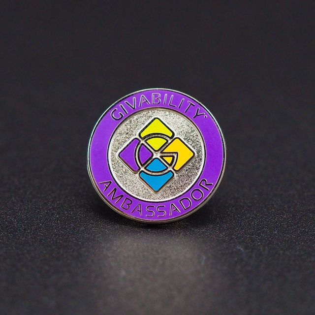 Givability Ambassador Pins, Rond met Reliëf