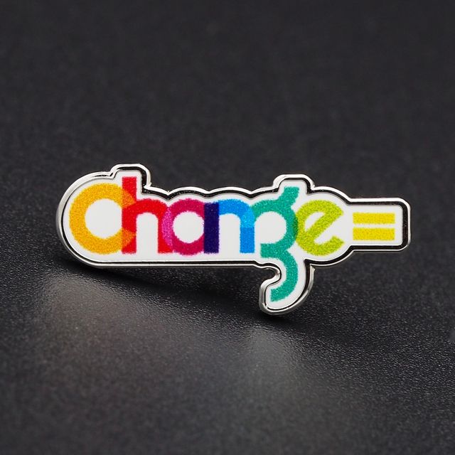 Pin's Passion-Change=-Outline-Koper-Warm-Geëmailleerde-Pins-CMYK-Print