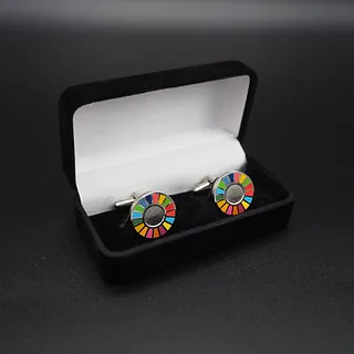 Pin's Passion-Velours-gift-box-Zwart-Manchetknopen