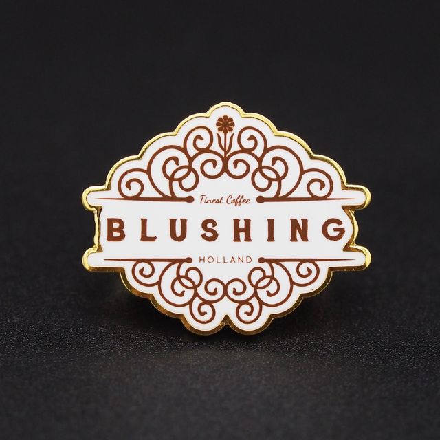 Blushing Pins, Logo in Pad-print