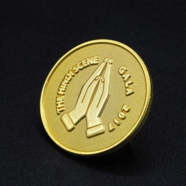 Koperen pins met 2D-reliëf gala
