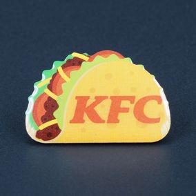 KFC-taco-zijdeglans-filmprint-Outline-Pin's Passion