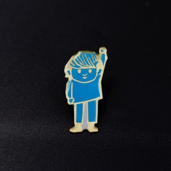 Zijdeglans filmprintpins Jongetje