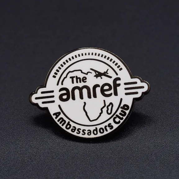 Amorfe Pins - Logo speldje zwart nikkel verguldsel