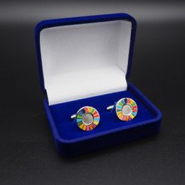 Pin's Passion-Velours-gift-box-Blauw-Manchetknopen