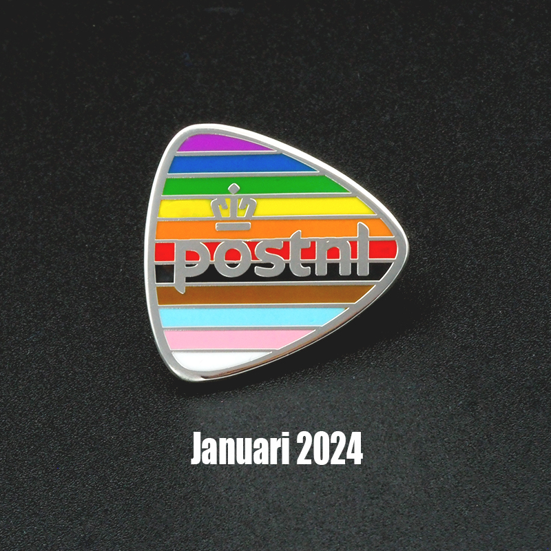 PostNL logo Pins met pride kleuren, progressieve vlag Speld