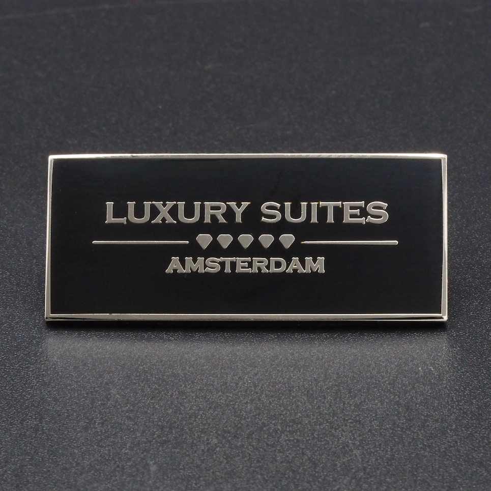 Luxury Suites Pins in Rechthoek, Zilver verguldsel