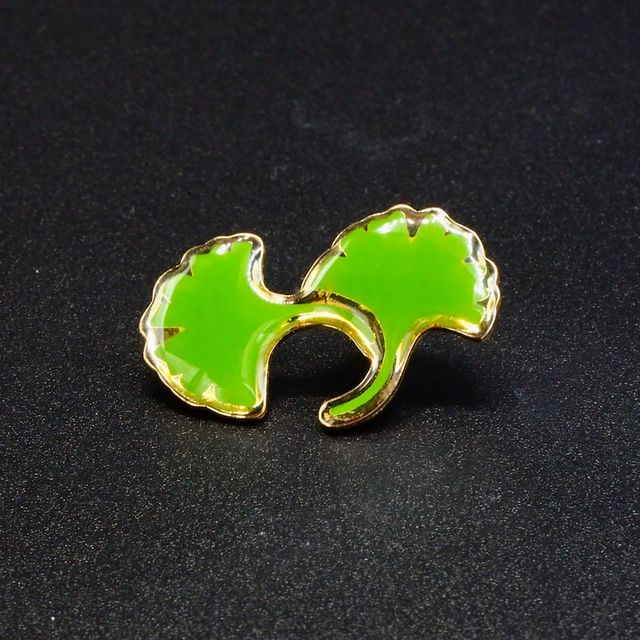 Pin's Passion-Ginko-Outline-Outline-Geëtste-Koud-Geëmailleerde-Pins