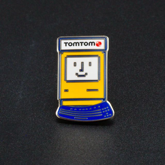 TomTom Computer Pins in Outline