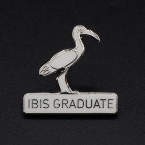 Ibis Graduate Pins, Koper Warm Geëmailleerde Pins in Outline