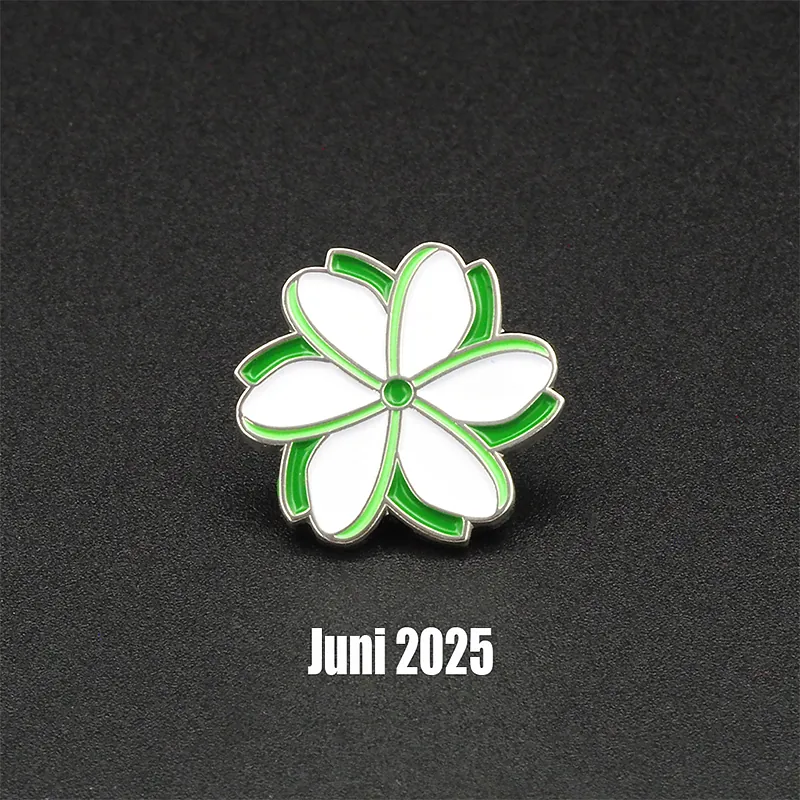 Melati Speldje in Groen wit, Kleuren van Rotterdam - Logo Pins