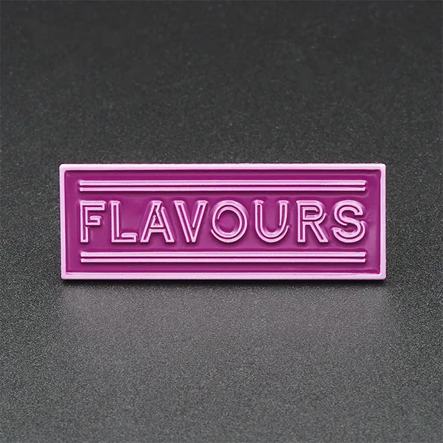 Flavour rechthoek Pins, logo speldje