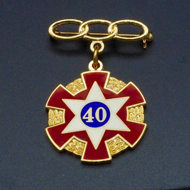 Draag Insigne Odd Fellows 40 Jarig Jubileum