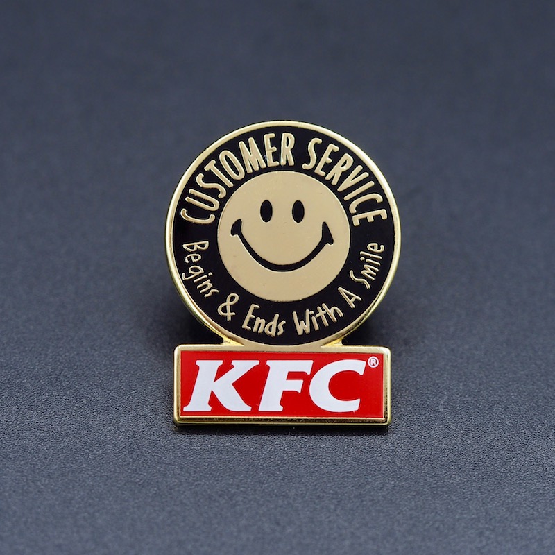 KFC-Kentucky-fried-chicken-warm-geëmailleerde-pins-pad-printtechniek-outline-Pin's Passion