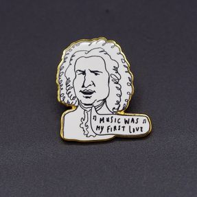 Bach, Music was my first Love Pins in Outline