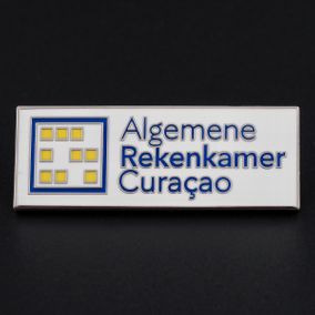 Algemene-rekenkamer-Curacao-warm-geëmailleerde-pins-rechthoek-Pin's Passion