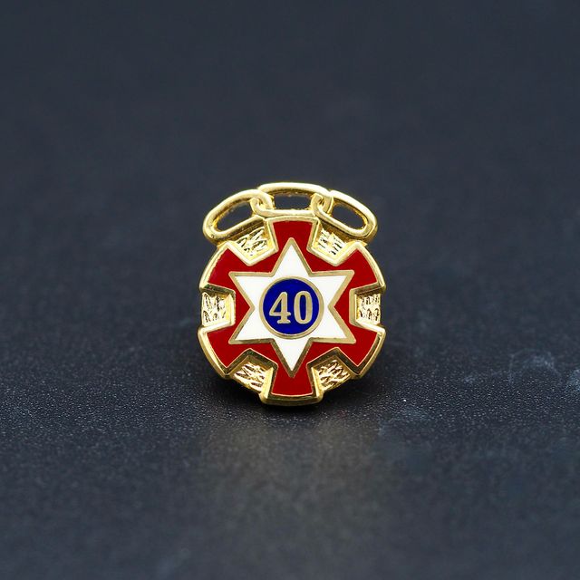 Odd Fellows 40 jaar Jubileum Pins met schakels