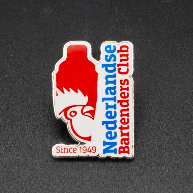 Nederlandse Bartenders Club Logo Pins, nieuw logo huisstijl speldje