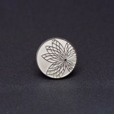 Sterling zilver pin rond