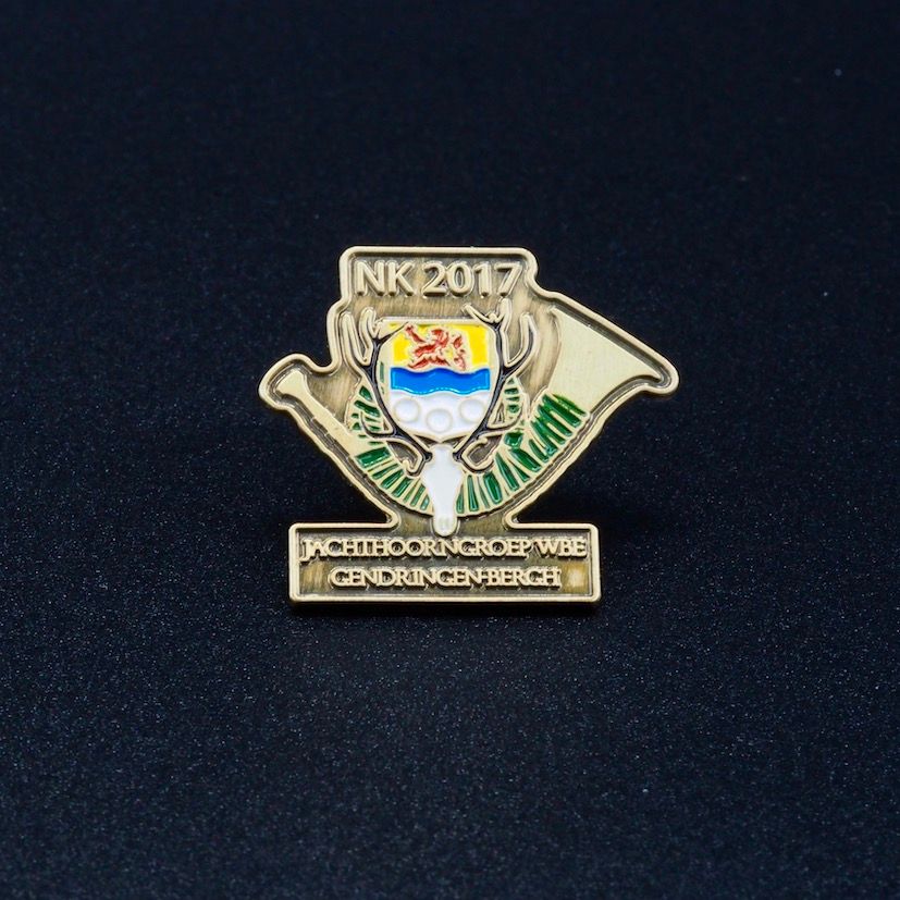 Pin's Passion-Jachthoorngroep-WBE-NK-2017-Koper-Koud-Gestempelde-Pins
