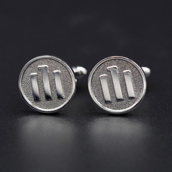 Manchetknopen Sterling zilver S925 - Alliance Logo in cirkel met sandy achtergrond