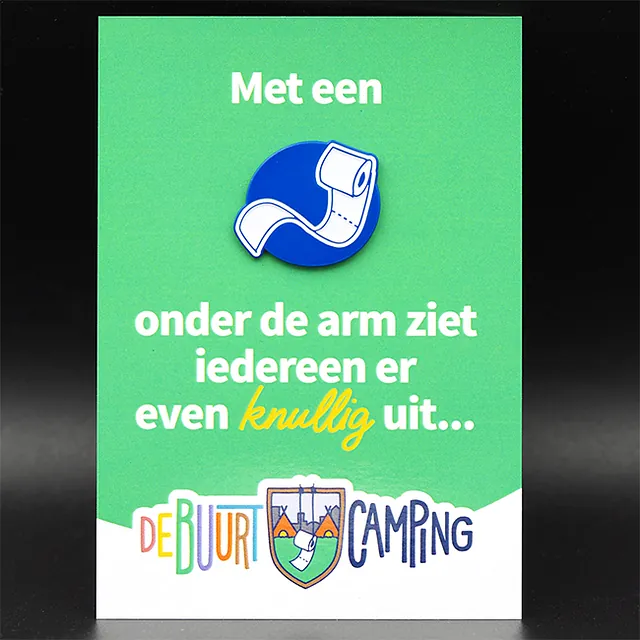 Buurtcamping Pins op A-7 gift card